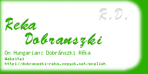 reka dobranszki business card