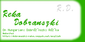 reka dobranszki business card